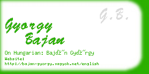 gyorgy bajan business card